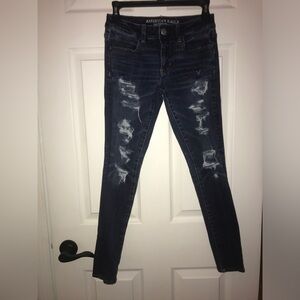 American Eagle Jeans Destroyed Jeggings Size 2